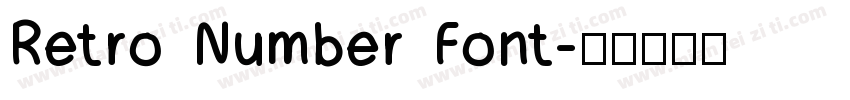 Retro Number Font字体转换